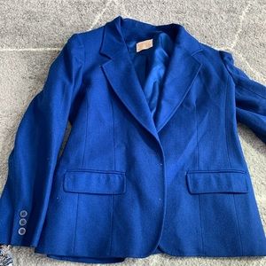 royal blue vintage pendleton wool blazer